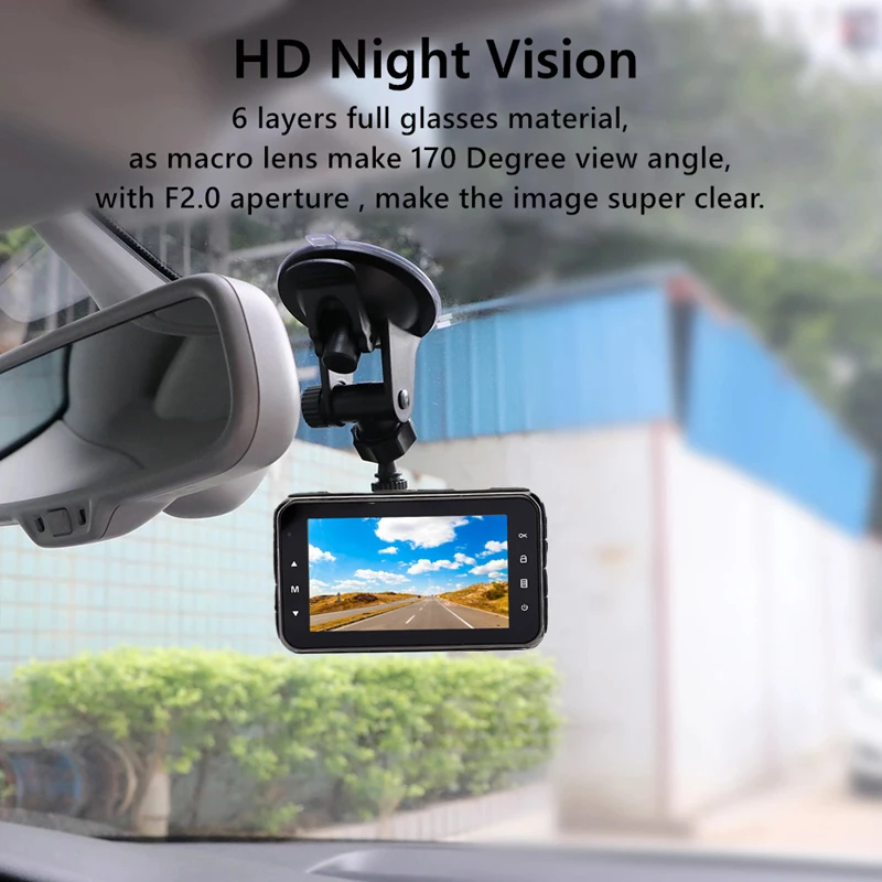 Odare HD 1080P 3 0 дюймов 170 градусов видеорегистратор WiFi Full Автомобильный Камера