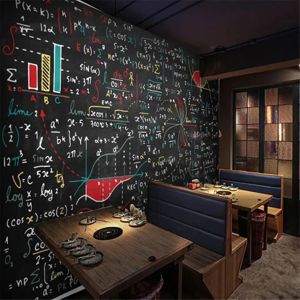 Пользовательские 3D фотообои Milofi европейская роспись ручная цвет мелом черная