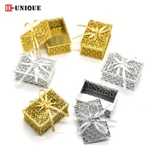 Buy Wholesale 10pcs/lot Wedding gift box bow-knot Rosary necklace boxes Jesus cross plastic packaging Golden silver