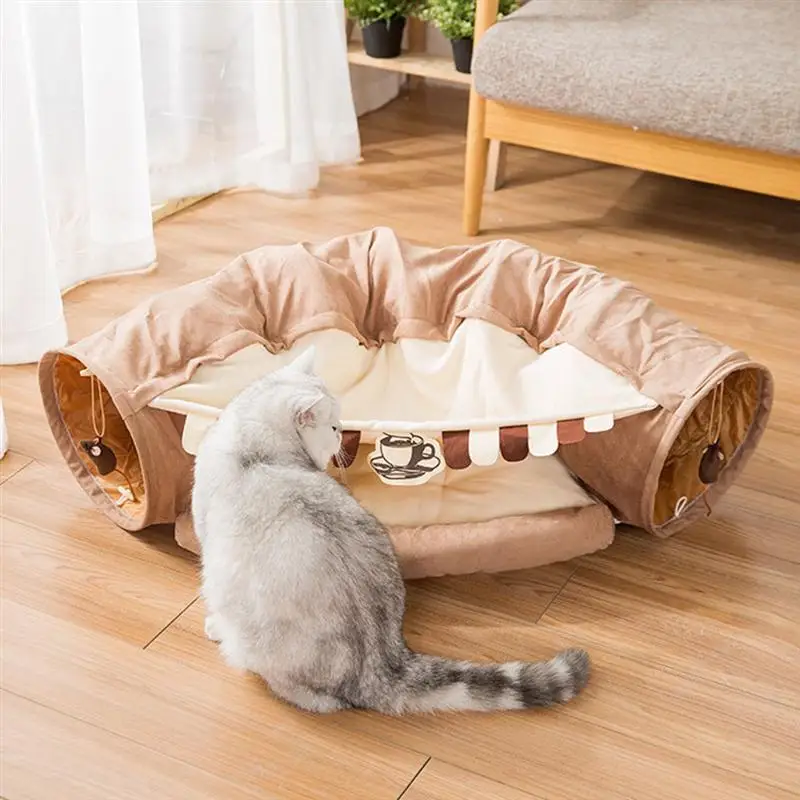 

1PC Pet Cat Tunnel Toy Folding Cat Nest Toy Portable Pet Cat Toy Collapsible Cat Tunnel Toy For Indoor Outside Cat