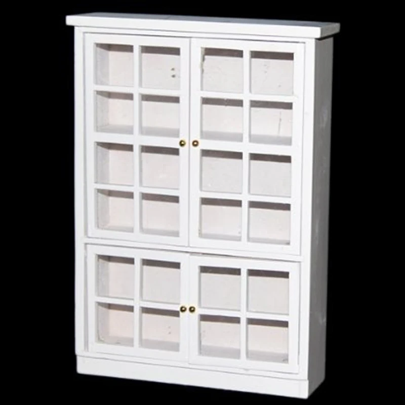 

Wooden Bookcase Mini Doll Furniture Model for 1/12 Dollhouse Play House Toys AN88