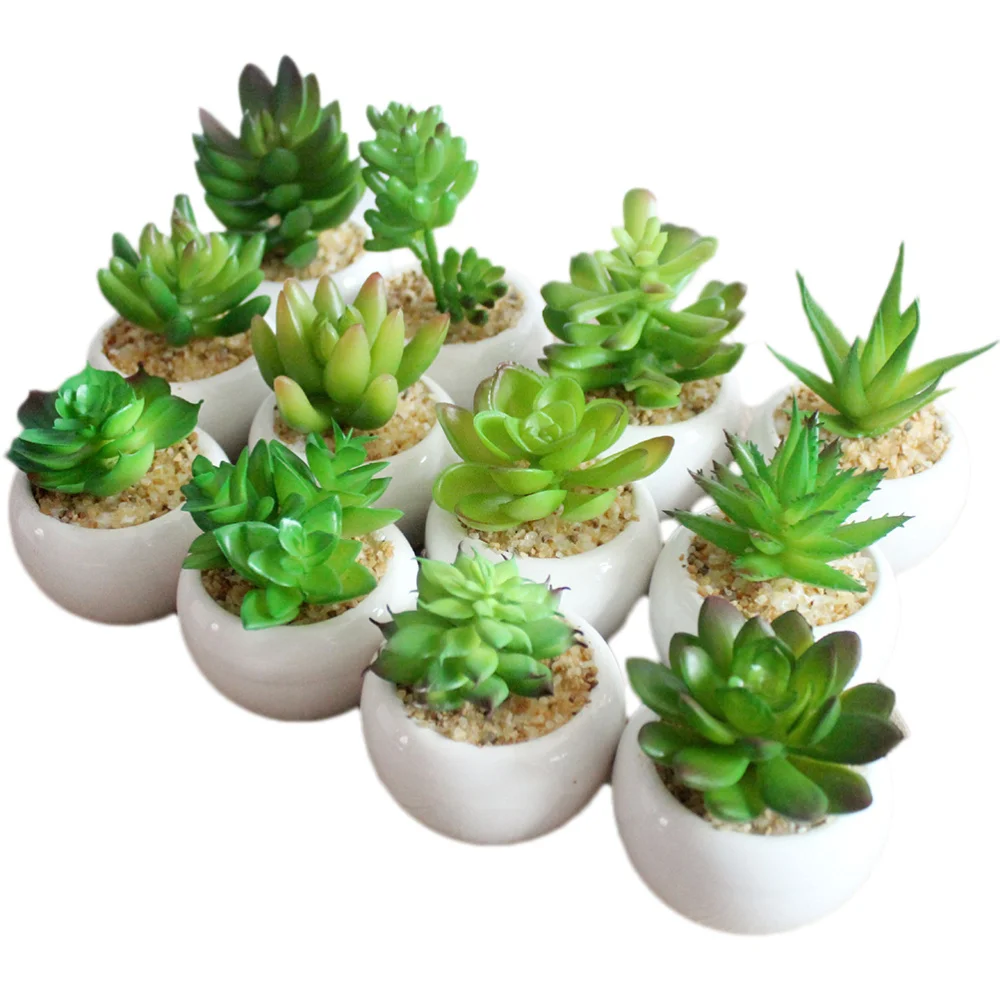 Искусственные домашние суккуленты 6 шт. украшение для гостиной стола офиса полки