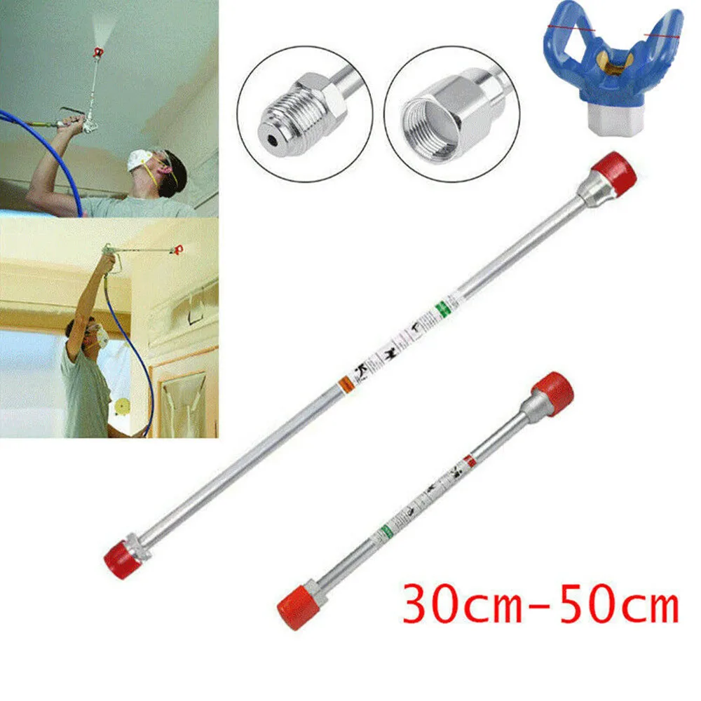 

US Airless Paint Sprayer Spray Gun Base Tip Extension Pole Rod 20 30 50 75cm 100cm Fluid Atomizing Non-Friable Nozzle Bar NEW