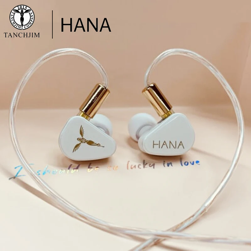 Наушники-вкладыши TANCHJIM HANA Hi-Fi монитор наушники для аудиофилов с 2-контактным