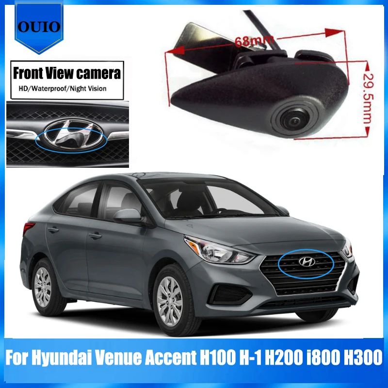 

Камера ночного видения HD Автомобильная камера переднего вида для Hyundai Venue Accent H100 H-1 H200 i800 H300 HD Водонепроницаемая с логотипом парковки