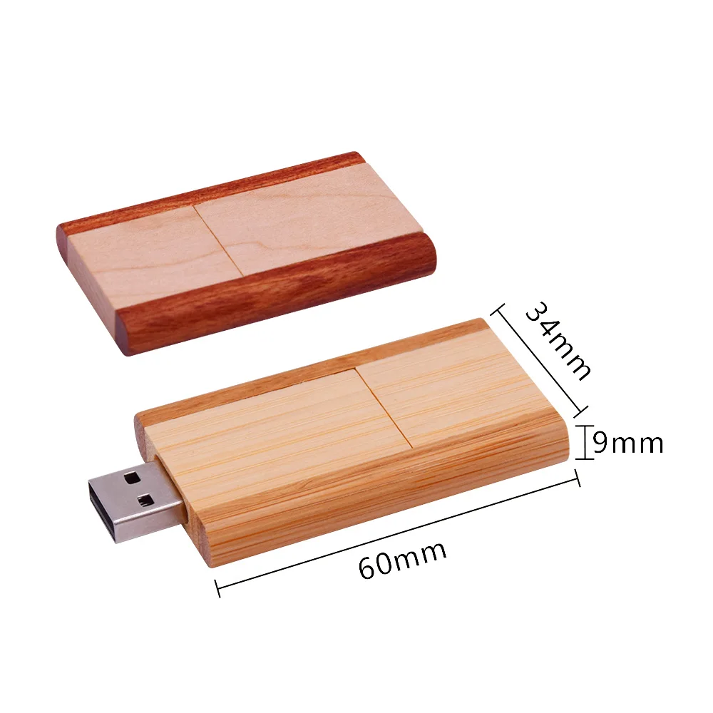 

hot sale creative 3 color wooden rotation usb stick 2.0 4G/8G/16GB/32GB/64GB USB Flash Drive Pendrive gift(Over 10pcs Free LOGO)