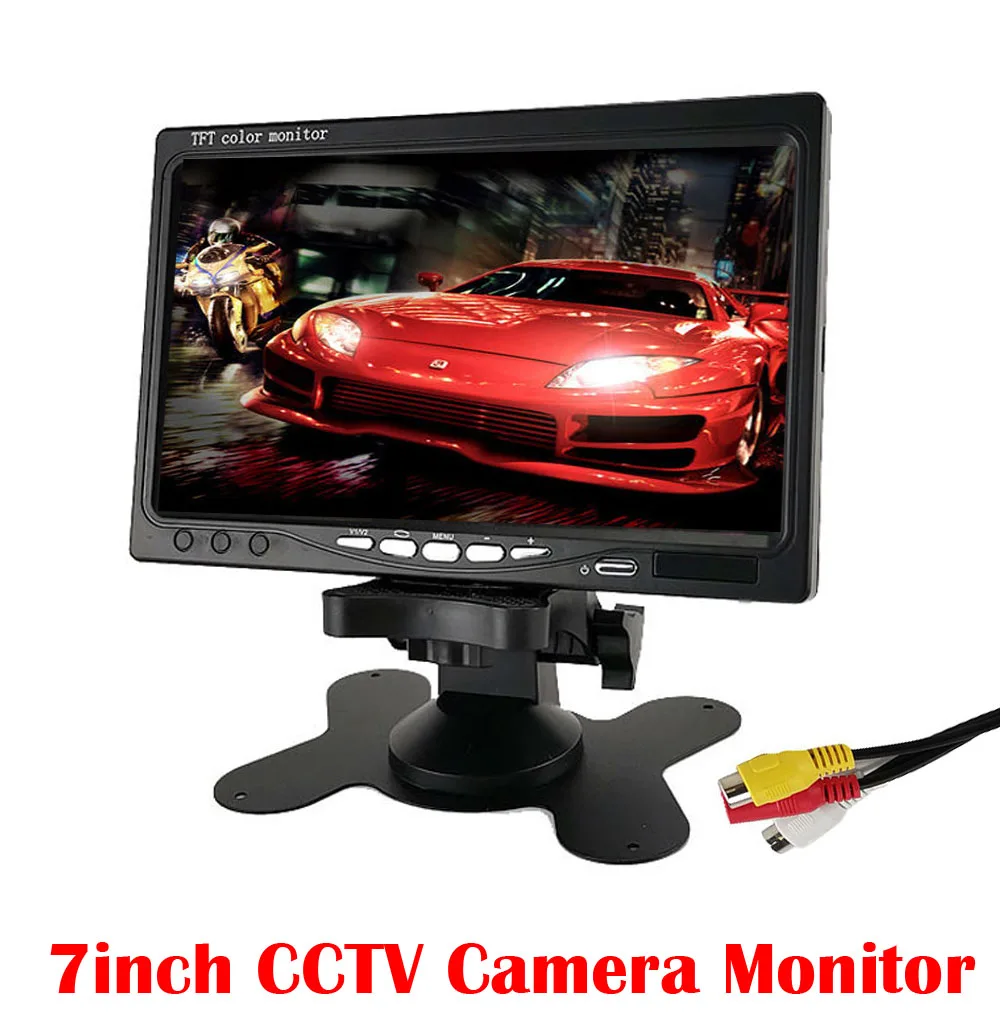 

Car Monitor Small Display 7inch Digital Color TFT LCD Analog Camera Monitor with 2 Video Input LCD For Reversing Parking Camera