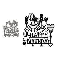 metal cutting dies happy birthday party stencils for diy scrapbooking decorative embossing diy paper cards
