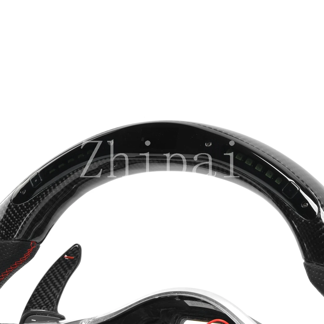 

carbon fciber steering wheel for volkswagen golf MK6 GTI R for perforated leather steering wheel assembly with LED No Mark