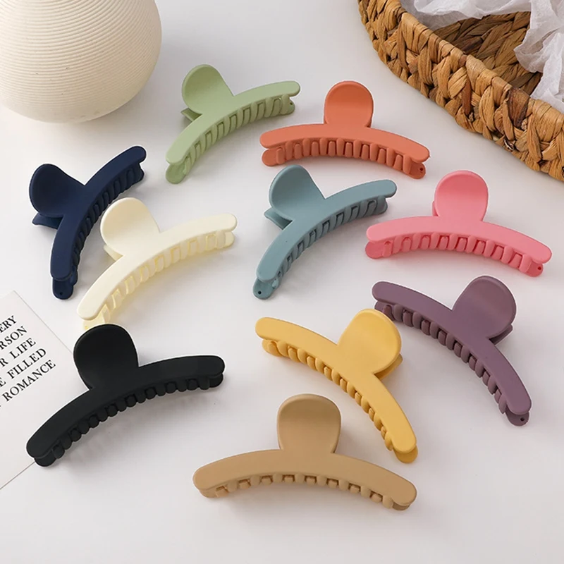 

1Pc Korean Solid Big Hair Claws Elegant Frosted Bathing Hair Clips Hairpins Barrette Headwear for Women Girls Hair Accessories