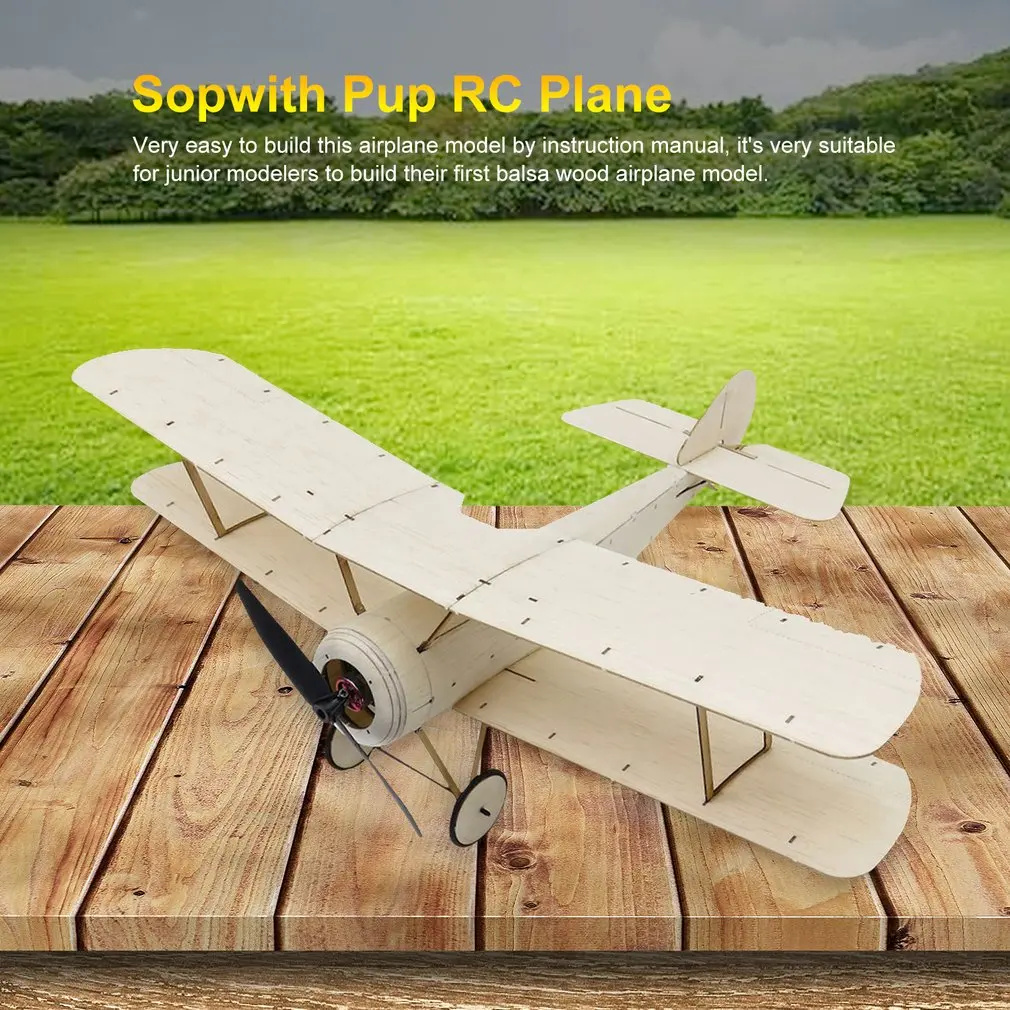K6 комплект/Электронный Sopwith Pup RC самолет Balsa дерево 378 мм Warbird Самолет комплект с