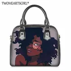 Женская сумка на плечо twoheart sgir, черная кожаная сумка-тоут в африканском стиле, роскошная сумка-мессенджер с принтом,