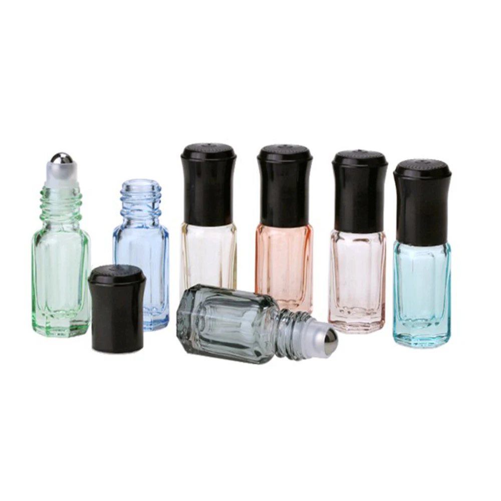 

Portable Empty Cosmetic Vials Glass Deodorant Containers Unisex Travel 3ml Refillable Perfume Bottle
