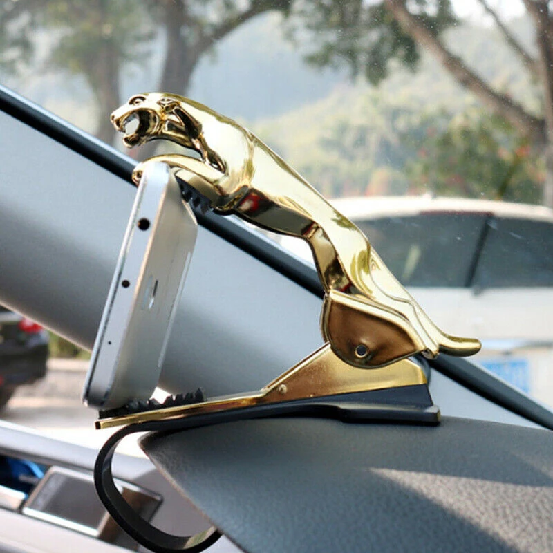 

Car Leopard Dashboard Phone Holder 360 Degree Phone Mount Clip GPS Stand Bracket Easy Clip GK99