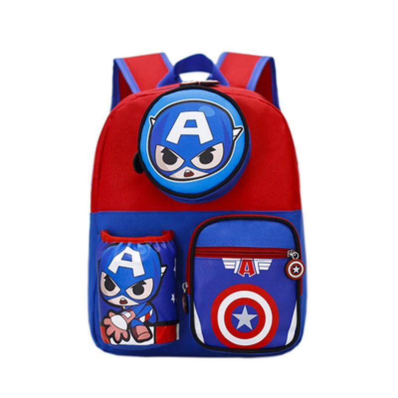 

Marvel three-dimensional children's schoolbag Spider-Man, Iron Man backpack Boy Breathable Kindergarten Child Kids schoolbag