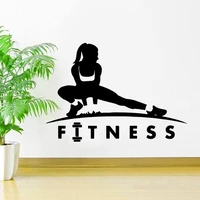 new product gym wall stickers art decoration fitness yoga room wall stickers girl fitness training home decoration stickers js9