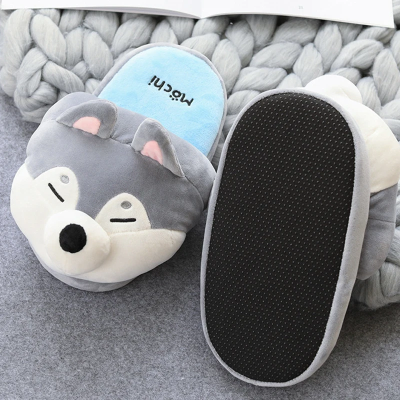 Cute Cartoon Girls Slippers home women Winter Plush Unisex Slippers Dog Women Slippers Indoor Suede 2021 New arrivals