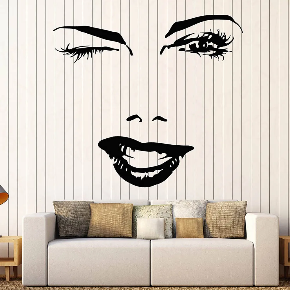 Виниловые наклейки в виде Фотообоев c переводными картинками женщина красивая