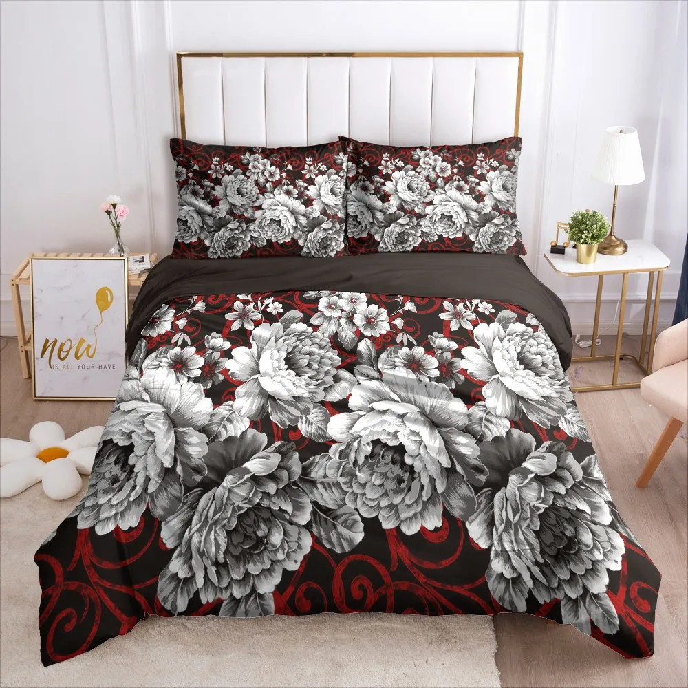 

3D Bedding Sets Flowers Design Duvet Cover Sets Quilt Covers Pillow Cases 173*230 230*230 265*230 180*210 Custom Bedding Sets