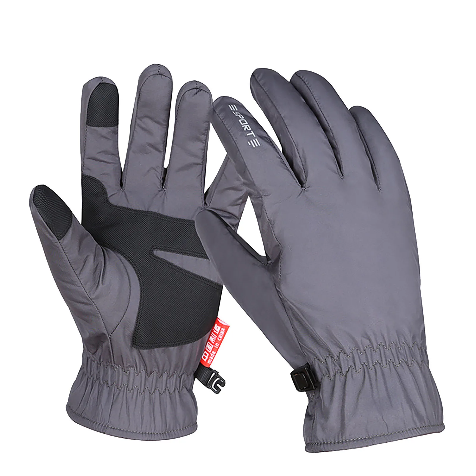 

Fashion Unisex Winter Warm Waterproof Adults Gloves Outdoor Cyclng Zipper Touch-Screen Gloves Thickening Flexible Adults Mittens
