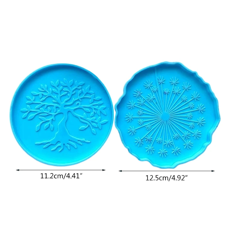 

Dandelion Tree of Life Mirror Coaster Molds Silicone Great for Making Coasters DIY Resin Artwork Home Decor