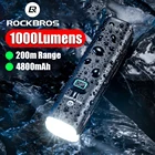 Велосипесветильник фсветильник ROCKBROS, 1000 лм, 4800 мАч, внешний аккумулятор