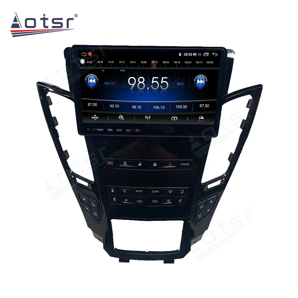 구매 6 + 128GB 캐딜락 CTS 안드로이드 10 테슬라 자동차 라디오 무선 카플레이 GPS 네비게이션 DSP 자동차 멀티미디어 플레이어