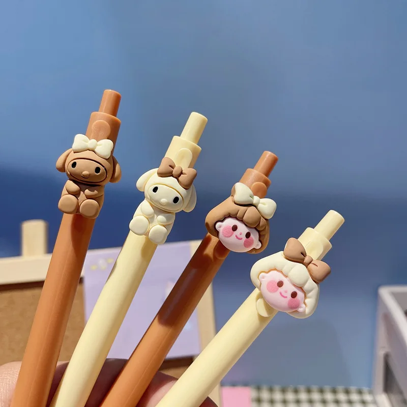 

36 pcs/lot Kawaii Girl Rabbit Press Gel Pen Cute 0.5mm Black ink Signature Pens School Office writing Supply Promotional Gift