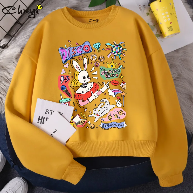 Женский пуловер с длинным рукавом принтом Повседневная Спортивная рубашка