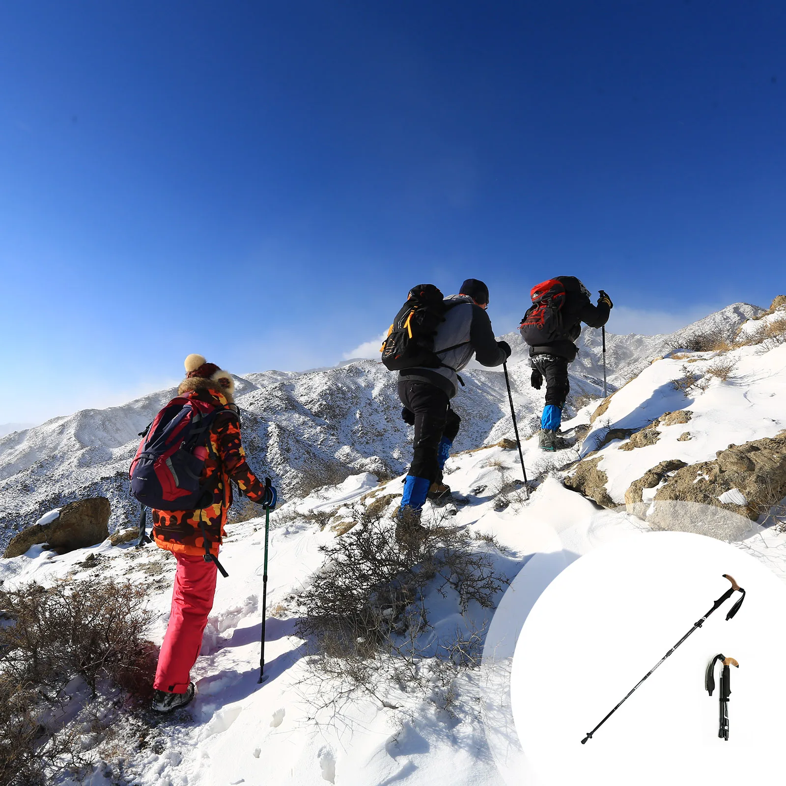 

Trekking Poles Folding Hiking Stick Collapsible Hiking Poles Trekking Stick Walking Poles Nordic Walking Sticks