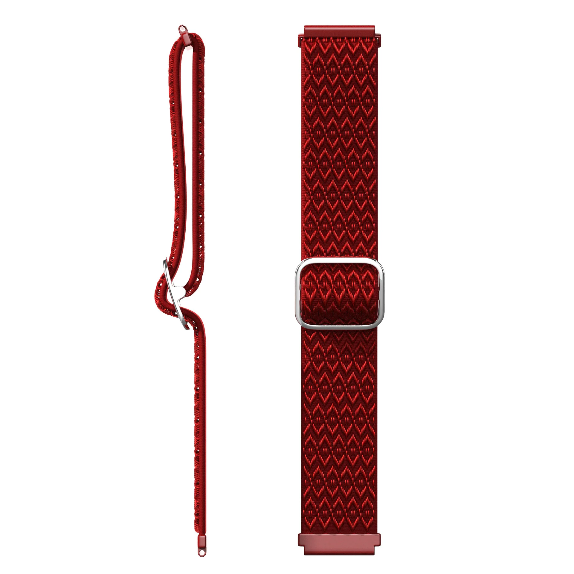 

Strap For Samsung Galaxy Watch4/ Watch4 Classic 42mm 46mm Adjustable Nylon Diamond Durable Solid Color Elastic Watchbands