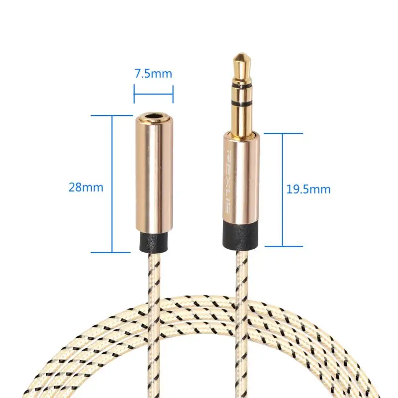 

3.5mm Jack Male To Female Headphone Stereo Audio Aux Extension Cord Cable NEW 100% Brand And New High Quality Durable 1pcs
