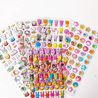 10pcs cute animals series stickers creative scene kindergarten award bubble stickers 3d puzzle small paste