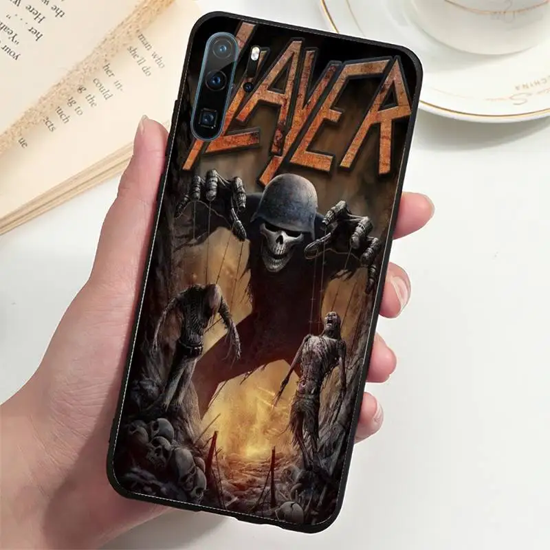 

Slayer Rock Band Trend Etui Painting Phone Case For honor 7 8 9 10 20 30 A X S lite pro PLAY Cover Fundas Coque