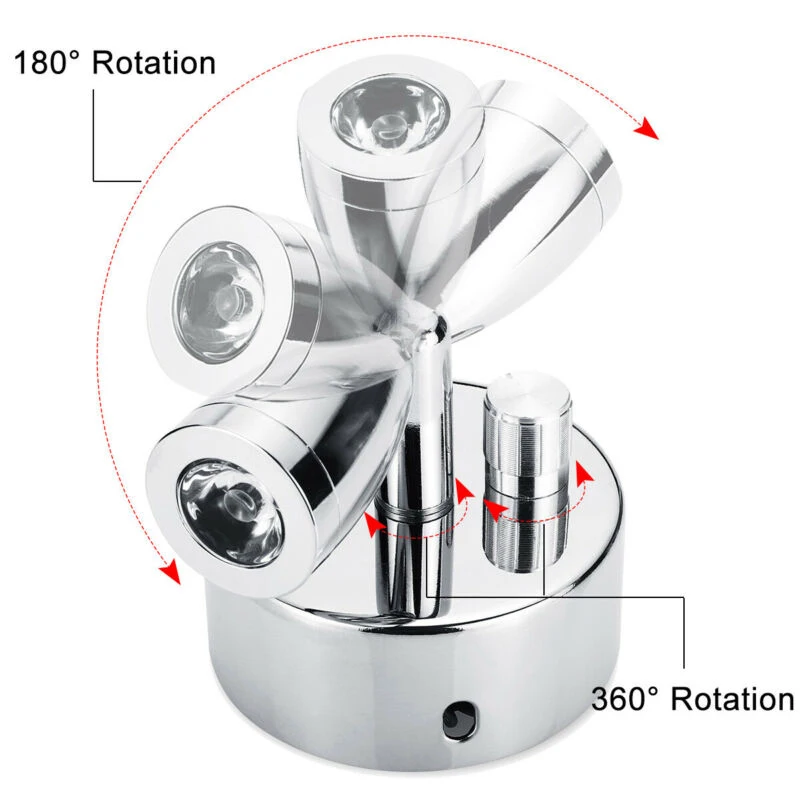 12V затемнения светодиодный спот Лампы для чтения сенсорный настенный светильник