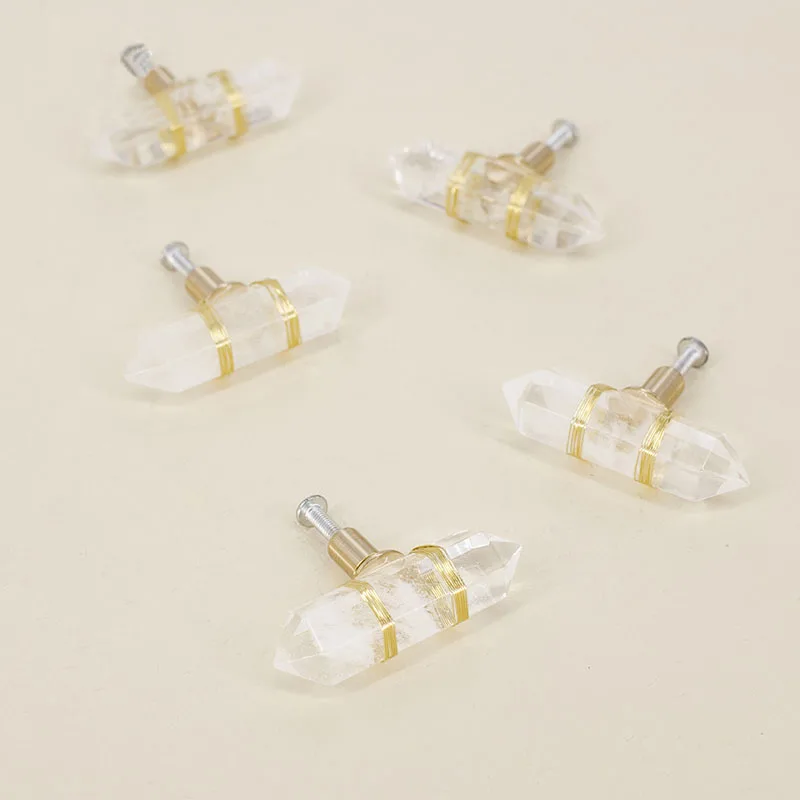 Ручки шкафа из натурального хрусталя ручка комода ручки ящика тянет фурнитура