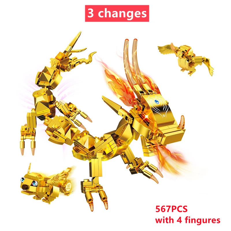 

567 Pcs 3 Types Ninja Gold Dragon Knight Swordsman Model Figures Building Blocks Kids Toys Bricks Gift for Children Boys