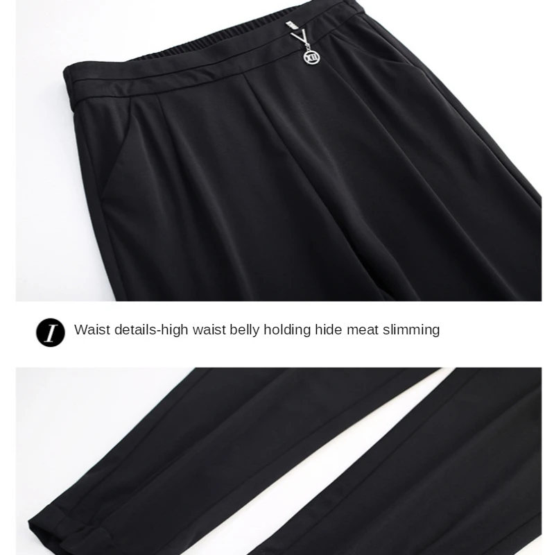 

Seven-Point Harem Pants Women's Summer New Thin Loose Casual Pants High Waist Commuter Feet Pants Streetwear Women Fashion