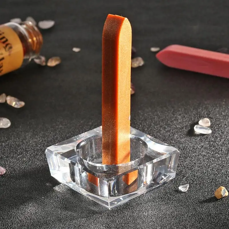 КВАДРАТНЫЙ Хрустальный подсвечник прозрачные подарки ручной работы украшение