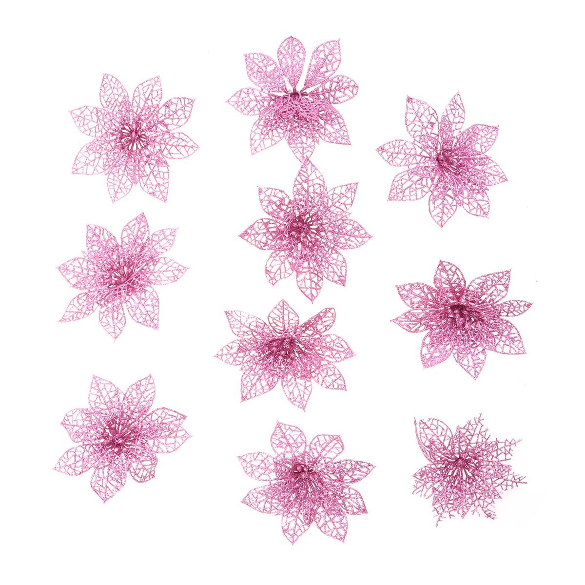 10 шт. искусственные цветы Искусственные Рождественские Пластиковые