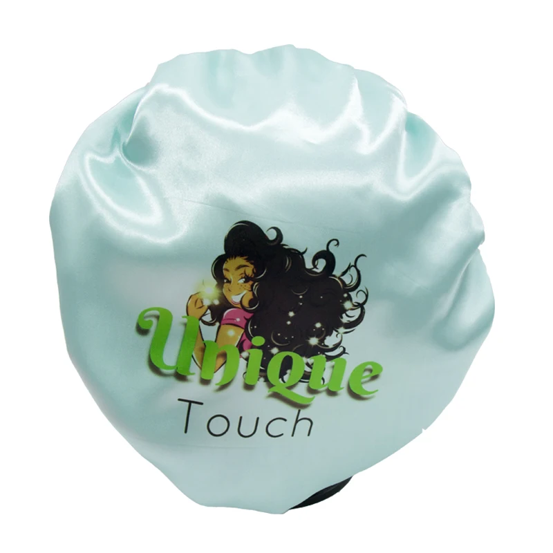 Индивидуальный логотип для женщин и детей сатиновые накладные волосы пучки