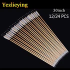 61224 шт. составной лук 30 дюймов белые деревянные стрелы ручной работы болты для 25-50 фунтов лук Рекурсивный лук Охота стрельба из лука