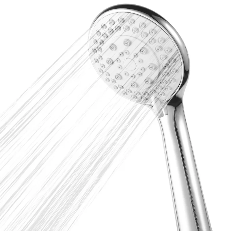 5 Modes ABS Bathroom Shower Head Big Panel Round Chrome Rain Head Water Save Classic Design Rain Showerhead Replacement Parts