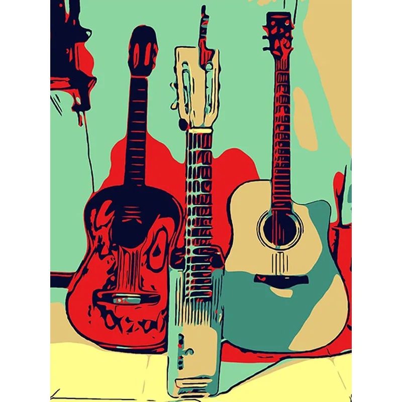 

Полная круглая алмазная живопись, изображения гитары, алмазная вышивка, палочка, фигурка, искусство 5D, сделай сам, мозаика, набор для украшен...