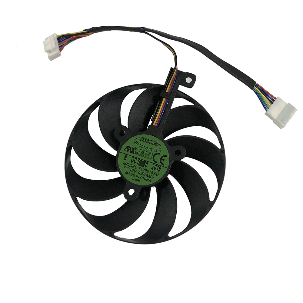 RTX 7-контактный разъем питания T129215SU 2080/2080 Ti Вентилятор охлаждения GPU для ASUS ROG STRIX