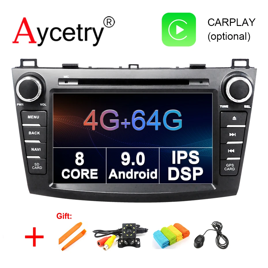 4G+ 64G 8 CORE 2 din Android 9,0 автомобильный dvd-плеер gps аудио для Mazda 3 2009-2013 M3 мазда3 автомобильный радиоприемник мультимедиа obd2 dvr DSP ips