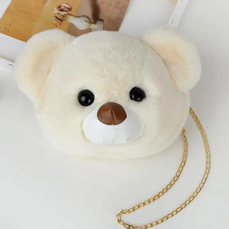Kawaii Bear сумка, плюшевые сумки, мягкая кукла, чучело, игрушки, 25 см., дикая сумка-мессенджер, сумка на цепочке, подарки для девочек, детский рюкзак DBB001