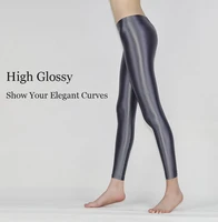 seamless high waist glossy sexy tight leggings women glitter workout sports yoga pants fitness plus size gym trousers shorts
