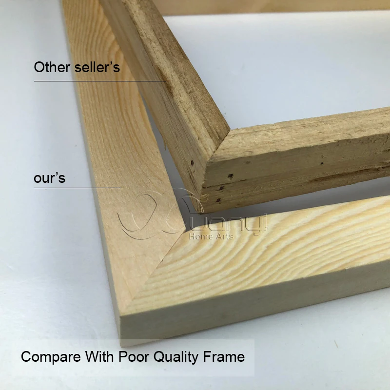 Большой размер Лучшее качество квадратный Натуральный Деревянный DIY рамка для