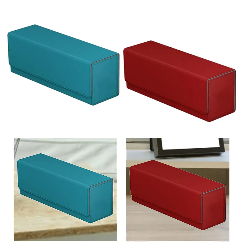 

2Pack Deck Box Trading Cards Card Case for 400 Cards Storage Case PU Leather 310x95x115mm